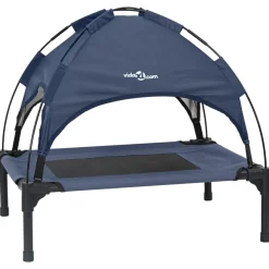 vidaXL Hundebett Marineblau 62 x 48 x 61 cm Stahl
