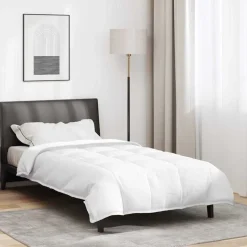 vidaXL 2-in-1 Bettdecke Weiß 135 x 200 cm Feder