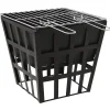 vidaXL 2-in-1 Feuerstelle und Grill 34x34x48 cm Stahl