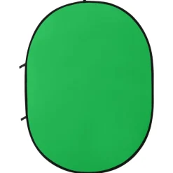 vidaXL 2-in-1 Foto-Hintergrund Oval Grün Blau 200x150 cm