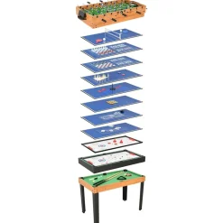 vidaXL 15-in-1 Multigame-Tisch 121×61×82 cm Ahorn