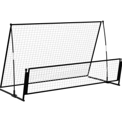 vidaXL 2-in-1 Rebounder und Fußballtor 202x104x120 cm Stahl