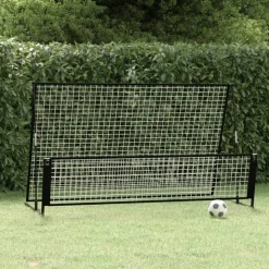 vidaXL 2-in-1 Rebounder und Fußballtor 202x104x120 cm Stahl