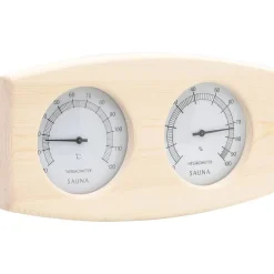 vidaXL 2-in-1 Sauna-Hygrothermograph und Sanduhr Set Massivholz Kiefer