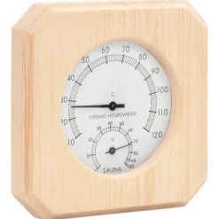 vidaXL 2-in-1 Sauna-Hygrothermograph und Sanduhr Set Massivholz Kiefer