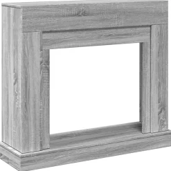 vidaXL Kaminumrandung Grau Sonoma 100x30x87,5 cm Holzwerkstoff