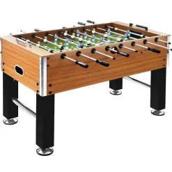 vidaXL Kickertisch Stahl 60 kg 140x74,5x87,5 cm Hellbraun und Schwarz