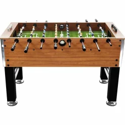 vidaXL Kickertisch Stahl 60 kg 140x74,5x87,5 cm Hellbraun und Schwarz