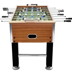 vidaXL Kickertisch Stahl 60 kg 140x74,5x87,5 cm Hellbraun und Schwarz