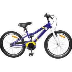 vidaXL Kinderfahrrad 18 Zoll für 5-7 Jahre alt Blau Weiß