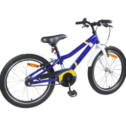 vidaXL Kinderfahrrad 18 Zoll für 5-7 Jahre alt Blau Weiß