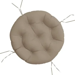 vidaXL Kissen Rund Taupe Ø 60 x 11 cm Oxford-Gewebe