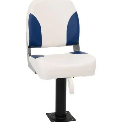 vidaXL Klappbarer Bootssitz 1 Set Blau und Weiß 41x36x48 cm