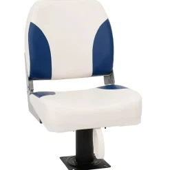 vidaXL Klappbarer Bootssitz 1 Set Blau und Weiß 41x36x48 cm