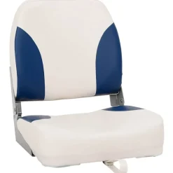 vidaXL Klappbarer Bootssitz 1 Set Blau und Weiß 41x36x48 cm