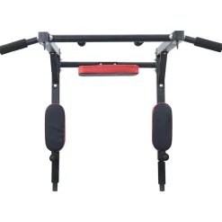 VidaXL Klimmzug- und Dip-Station Schwarz und Rot 89 x 59 x 70 cm
