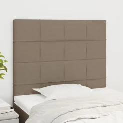 vidaXL Kopfteil Taupe 80x5x118/128 cm Stoff