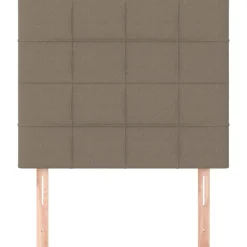 vidaXL Kopfteil Taupe 80x5x118/128 cm Stoff