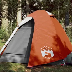 vidaXL Kuppel-Campingzelt 2 Personen Orange Wasserdicht