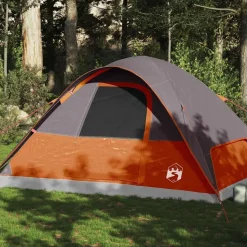 vidaXL Kuppel-Familienzelt 6 Personen Orange Wasserdicht