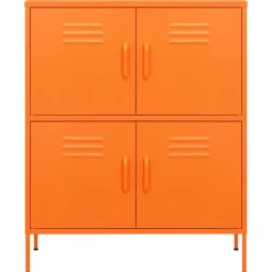 vidaXL Lagerschrank Orange 80x35x101,5 cm Stahl