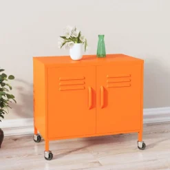 vidaXL Lagerschrank Orange 60x35x56 cm Stahl