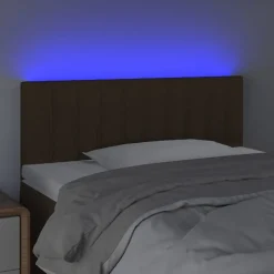 vidaXL LED Kopfteil Dunkelbraun 80x5x78/88 cm Stoff