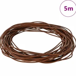 vidaXL Leder Schnur Hellbraun Ø1 mm x 5 m Leder