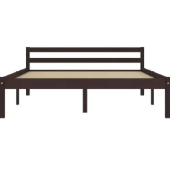 vidaXL Massivholzbett Dunkelbraun Kiefer 120x200 cm