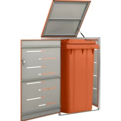 vidaXL Mülltonnenbox für 1 Tonne 69x77,5x112,5 cm Edelstahl