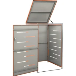 vidaXL Mülltonnenbox für 1 Tonne 69x77,5x112,5 cm Edelstahl