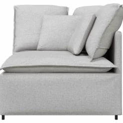 vidaXL Modulares Sofa Eckmodul mit Kissen Wolkengrau 100 cm