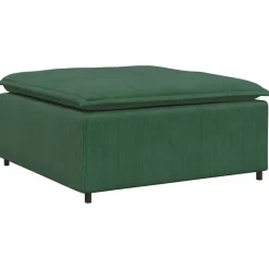 vidaXL Modulares Sofa Fußhocker-Modul Dunkelgrün 100x100x48 cm