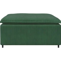 vidaXL Modulares Sofa Fußhocker-Modul Dunkelgrün 100x100x48 cm