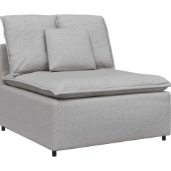 vidaXL Modulares Sofa Mittelmodul mit Kissen Wolkengrau 100 cm