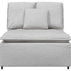 vidaXL Modulares Sofa Mittelmodul mit Kissen Wolkengrau 100 cm