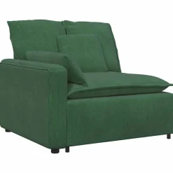 vidaXL Modulares Sofa mit Kissen Samt Dunkelgrün