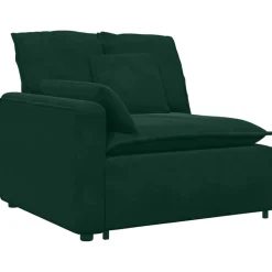 vidaXL Modulares Sofa mit Kissen Dunkelgrün