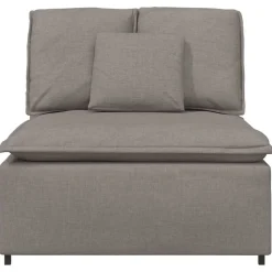 vidaXL Modulares Sofa Mittelmodul mit Kissen Taupe 100 cm