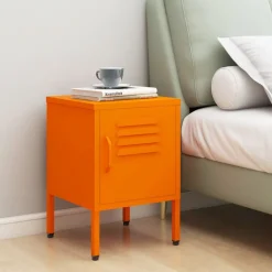 vidaXL Nachttisch Orange 35x35x51 cm Stahl