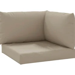 vidaXL Palettenkissen 3-tlg. Taupe Oxford-Gewebe