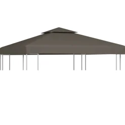 vidaXL Pavillon-Dachplane mit Kaminabzug 310 g/m² 3x3 m Taupe