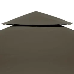 vidaXL Pavillon-Dachplane mit Kaminabzug 310 g/m² 3x3 m Taupe