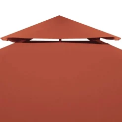 vidaXL Pavillon-Dachplane mit Kaminabzug 310 g/m² 4x3 m Terrakotta