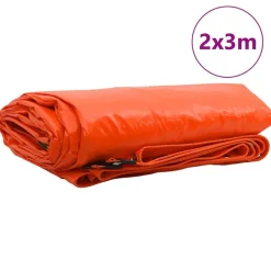 vidaXL Plane 650g / m² Orange 2 x 3 m Canvas mit PVC-Beschichtung