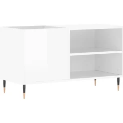 vidaXL Plattenschrank Hochglanz-Weiß 85x38x48 cm Holzwerkstoff