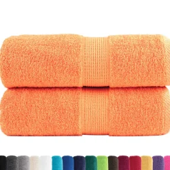 vidaXL Premium Waschhandtücher SOLUND 2 Stück Orange 30x30 cm 600 g/m²