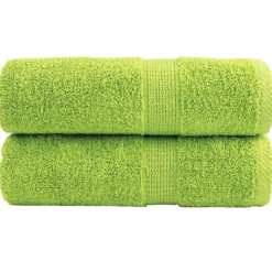 vidaXL Premium Waschhandtücher SOLUND 2 Stück Apfelgrün 30x30 cm 600 g/m²