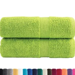 vidaXL Premium Waschhandtücher SOLUND 2 Stück Apfelgrün 30x30 cm 600 g/m²