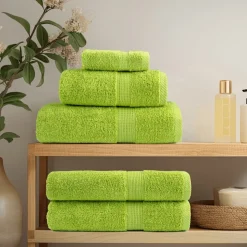 vidaXL Premium Waschhandtücher SOLUND 2 Stück Apfelgrün 30x30 cm 600 g/m²